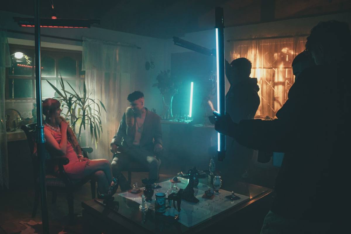 Actores en escena de drama