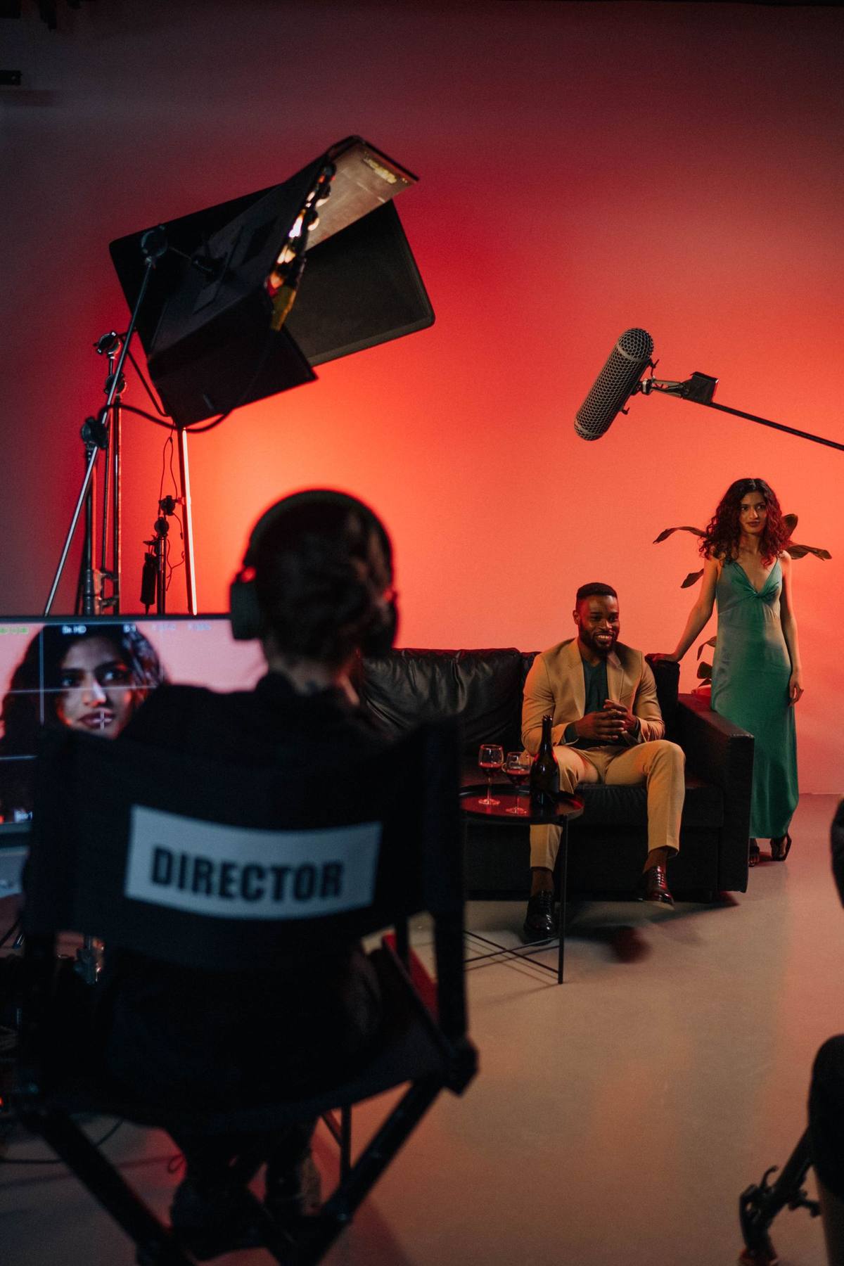 Escena dramática con dos actores
